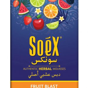 Soex Fruit Blast Herbal Hookah Flavor - 250g, Nicotine & Tobacco Free